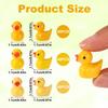 120pcs Yellow Mini Resin Ducks, Cute Tiny Ducks Mini Resin Figures for Dollhouse Garden Micro Landscape Aquarium Decor DIY Crafts view 2