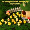 120pcs Yellow Mini Resin Ducks, Cute Tiny Ducks Mini Resin Figures for Dollhouse Garden Micro Landscape Aquarium Decor DIY Crafts view 3
