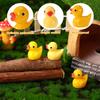 120pcs Yellow Mini Resin Ducks, Cute Tiny Ducks Mini Resin Figures for Dollhouse Garden Micro Landscape Aquarium Decor DIY Crafts view 4