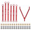 Aluminum Rod Linkage Tire Rod Kit Upgrade for AXIAL SCX24 1/24 RC Car (Red) view 1