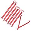 Aluminum Rod Linkage Tire Rod Kit Upgrade for AXIAL SCX24 1/24 RC Car (Red) view 3