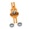 1:28 RC Car Differential Assembly Upgrade Aluminum Alloy Replacement for Wltoys Truck Hobby Model Crawler- Gold view 2