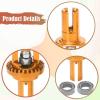 1:28 RC Car Differential Assembly Upgrade Aluminum Alloy Replacement for Wltoys Truck Hobby Model Crawler- Gold view 3
