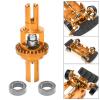 1:28 RC Car Differential Assembly Upgrade Aluminum Alloy Replacement for Wltoys Truck Hobby Model Crawler- Gold view 4