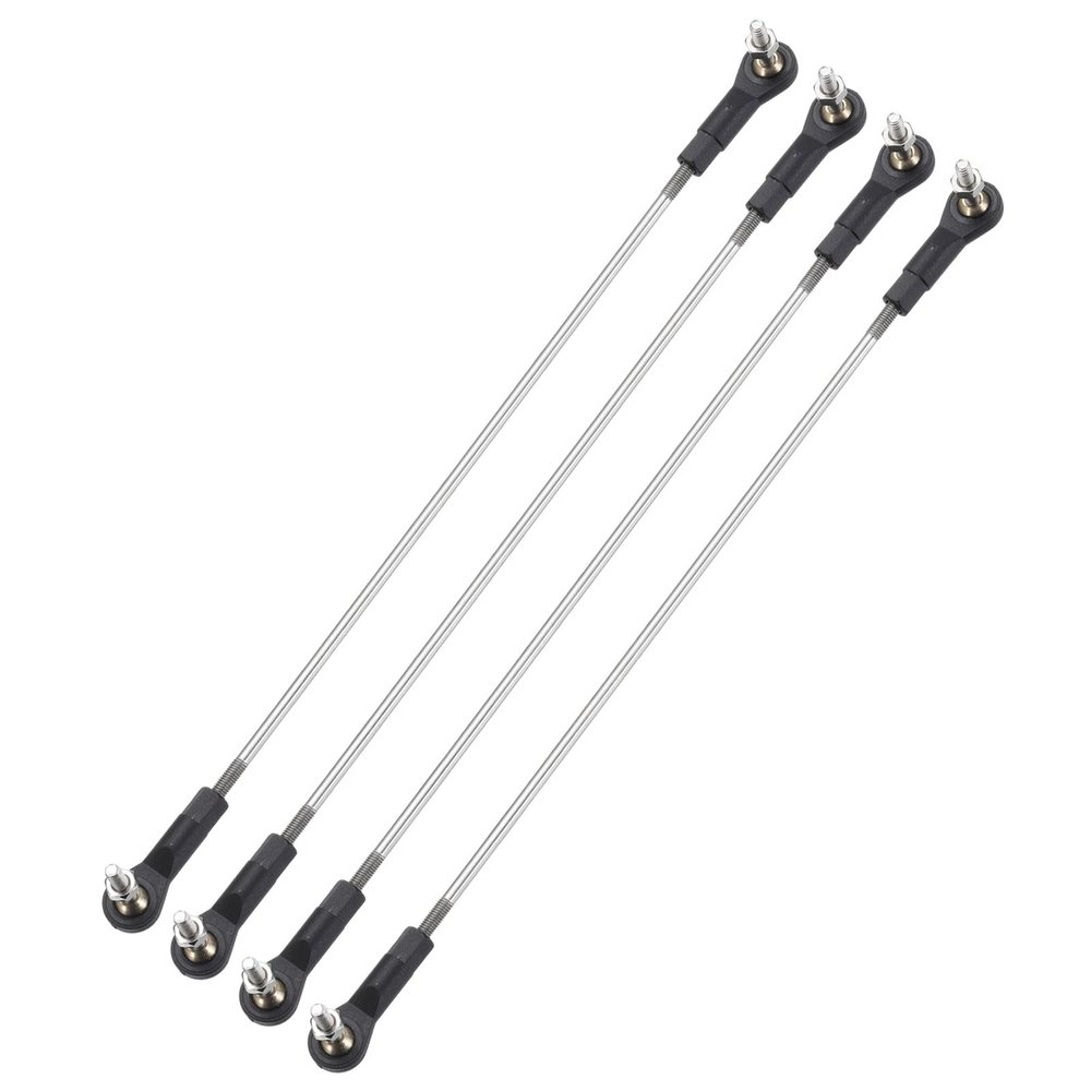 MECCANIXITY 4Pcs Adjustable Turnbuckles Camber Link, 284-294mm Turnbuckle Rod Steering Servo Linkage with M3 Ball Head Rod Ends for RC Car Replace Parts