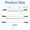 MECCANIXITY 4Pcs Adjustable Turnbuckles Camber Link, 284-294mm Turnbuckle Rod Steering Servo Linkage with M3 Ball Head Rod Ends for RC Car Replace Parts view 2