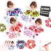 Valentines Day Gifts for Kids,24 Packs Valentine Ballerina Cards with Hair Scrunchies,Elastic Hair Tie with Valentines Day Cards Party Favors,Classroom Must Haves Exchange Gift for School Boys Girls view 1
