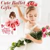 Valentines Day Gifts for Kids,24 Packs Valentine Ballerina Cards with Hair Scrunchies,Elastic Hair Tie with Valentines Day Cards Party Favors,Classroom Must Haves Exchange Gift for School Boys Girls view 2