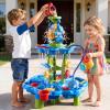 ZDRKWSM 2-Tier Auto Water Table with Pump, Summer Outdoor Beach Outside Backyard Activity Sensory Sand Water Table, Birthday Party Gifts for Kids Boys and Girls Ages 3 4 5 6 7 8 view 3
