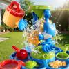 ZDRKWSM 2-Tier Auto Water Table with Pump, Summer Outdoor Beach Outside Backyard Activity Sensory Sand Water Table, Birthday Party Gifts for Kids Boys and Girls Ages 3 4 5 6 7 8 view 4