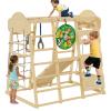9-in-1 Indoor Jungle Gym,Kids Indoor Playground,Inside Playground Climbing Toys for Toddlers,Climbing Toys for Kids with Slide,Rope Ladder,Monkey Bars and Hanging Ring, Gift for Boys and Girls view 1