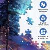 1000 Piece Jigsaw Puzzle for Adults Cosmic Aurora Forest Psychedelic Night Sky Art Puzzle, Aurora Borealis Landscape, Premium Thick Cardboard Puzzles Pieces, Elegant Gift for Puzzlers (Aurora) view 3