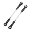 MECCANIXITY 2Pcs Adjustable Turnbuckles Camber Link, 74-84mm Turnbuckle Rod Steering Servo Linkage with M3 Ball Head Rod Ends for RC Car Replace Parts