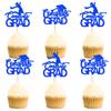 Eracadio 36pcs Class of 2026 Cupcake Topper Glitter Blue Congrats Grad Cupcake Picks High School College 2026 Graduation Party Cake Decorations view 3