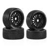 2PCS Big + 2PCS Small Rubber RC Wheel Tire Tyre Hex Hub 17mm RC Spare Parts for 1/7 ARRMA Felony FSR HongNor X3GT ZD Racing RC Car (Black) view 1