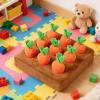Carrot Pulling Toy - Montessori Fine Motor Skills Game for Toddlers 0-2 Years, 9 Carrots & Base (7.7x7.7x2 inch) view 3