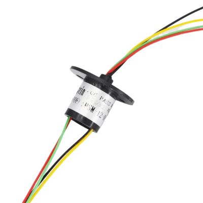 1PCS 2A 2/4/6/8/12/18/24 Rotate Slip Ring Diameter12.5/22mm For RC Excavator ModelPTZ Gimbal Electric Collector Rings(4 Channel(12.5mm))