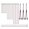 20pcs 3-Pin RC Servo Extension Cable 5 Types Including 10/15/20/30cm Male to Female and 15cm Y-Type Extension Wire Compatible with JR JST Futaba for RC Cars Airplanes Servo Receiver Connection view 1