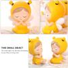 Abaodam Cartoon Insect Girl Coin Bank, Yellow Resin Money Storage Pot, Cute Desktop Ornament for Savings and Coin Collection view 2