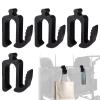 4pcs Multifunctional Side Hooks Compatible with Wonderfold Wagon W4, Black Side Hooks Space-Saving Travel Organizer Accessories for Groceries Diaper Bags view 1