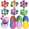 6PCS Easter 3D Printed Eggs & 6 DND Dice Sets, Polyhedral Dungeons and Dragons Dice with Clear Numbers, Durable Acrylic RPG Dice for Easter Basket Stuffers, DND Players & Fantasy Enthusiasts view 1