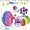 6PCS Easter 3D Printed Eggs & 6 DND Dice Sets, Polyhedral Dungeons and Dragons Dice with Clear Numbers, Durable Acrylic RPG Dice for Easter Basket Stuffers, DND Players & Fantasy Enthusiasts view 2