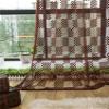 HooHero Brown New Jacquard Hollow Grid Liner 50 Width Voile Sheer Curtains Rod Pocket Top Style Gauze Fabric for Kids Baby Room Bedroom Hallway view 2
