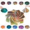 3D Expanded Sensory Fidget Star with Handle,Stress-Relief for Adults,Multi-Color Entertainment Pack for Mesmerizing Fun (Red-Glod-Green, Medium) view 1