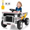12V Ride on Dump Truck for Kids Ride on Car Toy with Remote Control Toddler Electric Construction Vehicles with Electric Dump Bed, Shovel, LED Lights, Music view 1