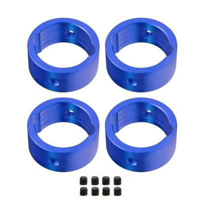 4pcs Metal Differential Drive Cup Sleeve Drive Cup Reinforcement Ring for Traxxas 1/5 for X-MAXX 1/6 RC Car Parts confident(Blue)