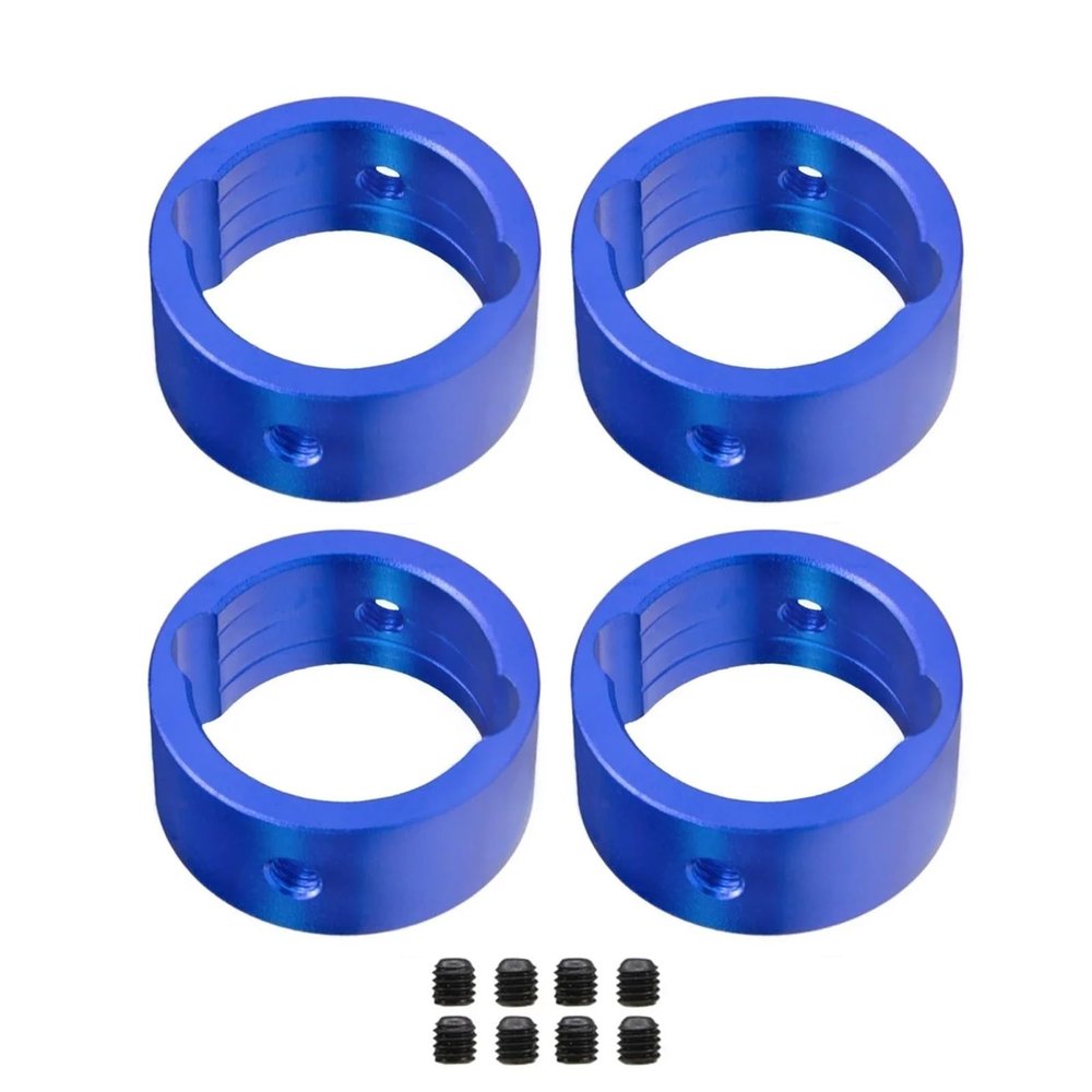 4pcs Metal Differential Drive Cup Sleeve Drive Cup Reinforcement Ring for Traxxas 1/5 for X-MAXX 1/6 RC Car Parts confident(Blue)