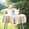1st Birthday High Chair Banner - Handmade Wooden Bead Tassel Garland for First Birthday Party Photography Prop view 4