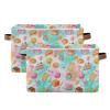 Aslsiy Storage Basket Donuts Macaron Cakes (18) Nursery Bins Baby Canvas Box Clothes Shelf Basket Laundry Hampers 2 Pcs view 1