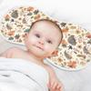 KICPOAY Muslin Baby Burp Cloths Set of 2, Soft Absorbent Hedgehog Brown Leaves Boho Muslin Washcloths, Bibs for Newborn Boys Girls, 22 x 11 Inch view 3