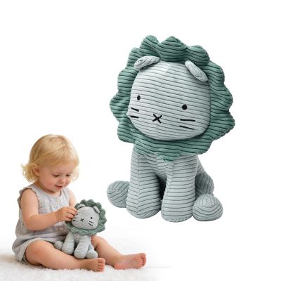 SILI FACTORY Lion Stuffed Animal 12 Inch Soft Lion Plush Toy Cute Cuddly Lion Plush Toy for Babies, Toddlers & Kids, Corduroy Fabric, Birthday, Nursery Room Decor (Light Green)