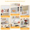TARSHYRY Play Kitchen with Enhanced Storage  Modern Kitchen Playset with Oven Stove Cabinet Doors Detachable Stainless Steel Sink, Organized Wooden Kitchen view 2