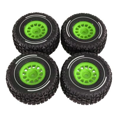 For MJX For HYPER GO 14301 14302 14303 1/14 4pcs 65mm Rubber Tire Tyre 12mm RC Car Upgrade Parts Accessories Models(Green)