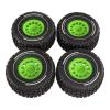 For MJX For HYPER GO 14301 14302 14303 1/14 4pcs 65mm Rubber Tire Tyre 12mm RC Car Upgrade Parts Accessories Models(Green) view 1