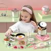 Children's Real Cooking Mini Kitchen Toys - 22 PCS Set, Food-Grade Stainless Steel Cooking Sets with Stove, Real Food Making Beginner Educational Toys (Pink) view 3