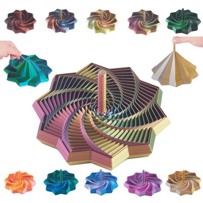 3D Expanded Sensory Fidget Star with Handle,Stress-Relief for Adults,Multi-Color Entertainment Pack for Mesmerizing Fun (Red-Yellow-Blue, Large)