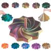 3D Expanded Sensory Fidget Star with Handle,Stress-Relief for Adults,Multi-Color Entertainment Pack for Mesmerizing Fun (Red-Yellow-Blue, Large) view 1