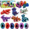 3D Printed Dragon Eggs with Dragon, 6PCS Easter Breaking Dragon Egg Set with Dragon Toy Set, 3D Printing Fidget Toys for Kids&Adults,Easter Tabletop Decor, Birthday Gifts & Cool Easter Basket Stuffers view 1