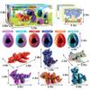 3D Printed Dragon Eggs with Dragon, 6PCS Easter Breaking Dragon Egg Set with Dragon Toy Set, 3D Printing Fidget Toys for Kids&Adults,Easter Tabletop Decor, Birthday Gifts & Cool Easter Basket Stuffers view 2