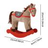 Christmas Rocking Toy Desk Ornament Seasonal Celebration Lightweight Multifunctional 9x3x10.2inch Wooden Base- Brown view 3