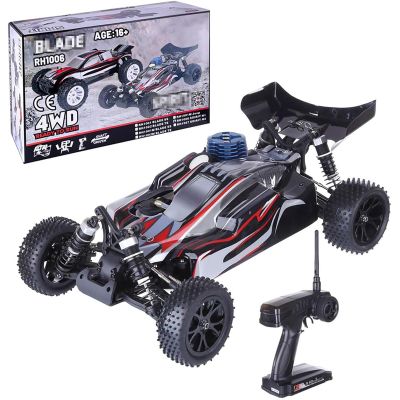 1/10 RC Car for Adult 70KM/H 2.4G Two-Speed Gas Power Remote Control Vehicle 4WD FC18 Gasoline Engine Drift Crawler,Black