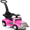 3-in-1 Ride on Push Car for Toddler with Handle, Toddler Ride on Toy for Boys, Stroller Sliding Walking Car w/Music and Horn - Hot Pink view 1