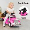 3-in-1 Ride on Push Car for Toddler with Handle, Toddler Ride on Toy for Boys, Stroller Sliding Walking Car w/Music and Horn - Hot Pink view 3