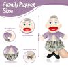 Family Hand Puppets for Kids - 16 Inch Soft Plush Grandma Puppet with Movable Mouth, Interactive Pretend Role-Play for Storytelling & Teaching, Classroom, Preschool Toddlers, Birthday Gifts view 2