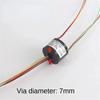 1PCS hole Dia.7mm / 5mm 220v 2A 2/4/6 channels SRT007-22-04U Through-hole electric slip ring Conductive ring Hollow shaft(SRT007-22-06U) view 2