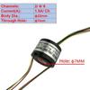 1PCS hole Dia.7mm / 5mm 220v 2A 2/4/6 channels SRT007-22-04U Through-hole electric slip ring Conductive ring Hollow shaft(SRT007-22-06U) view 4